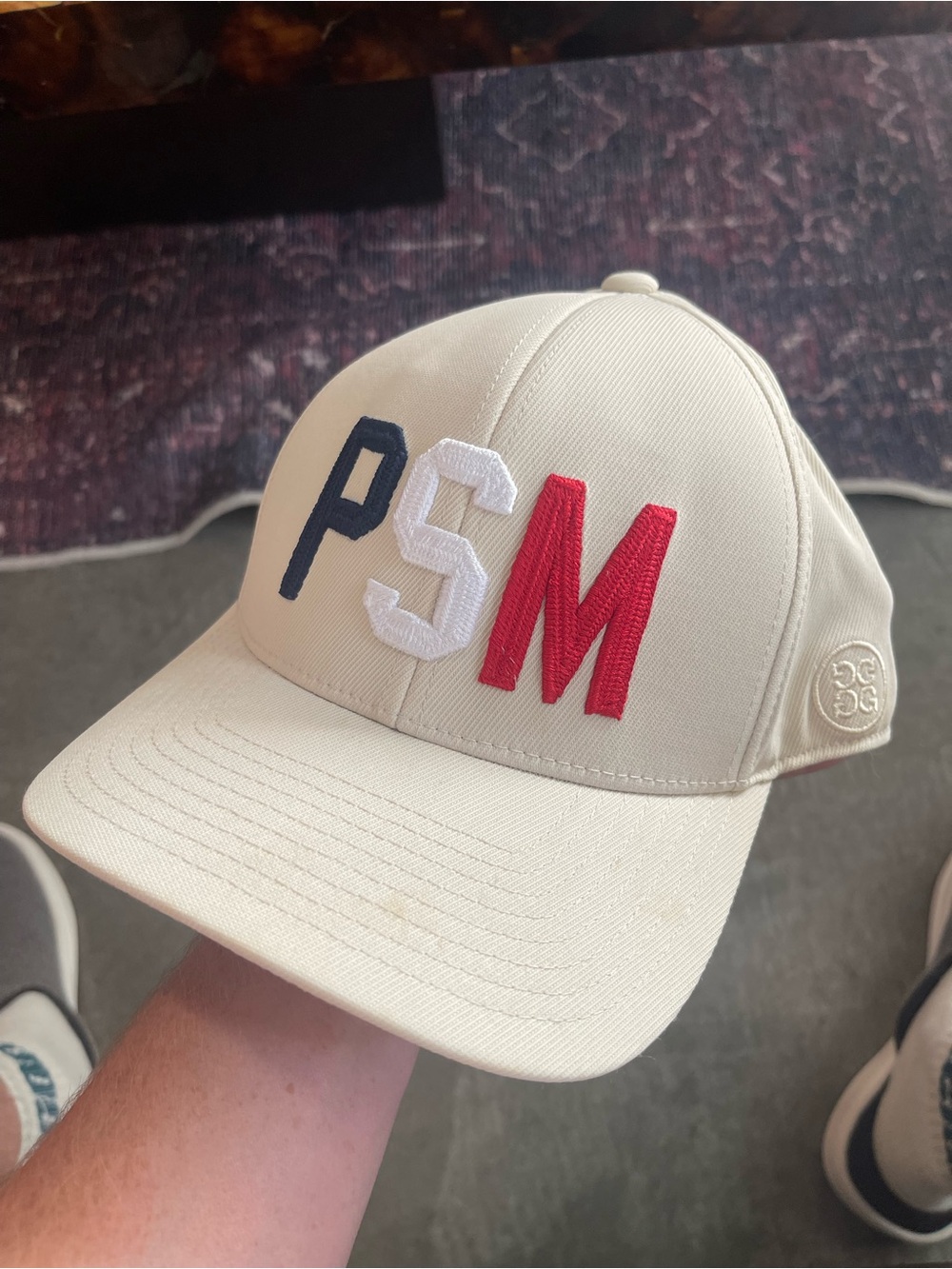 G/FORE Beige PSM Embroidered Baseball Cap
